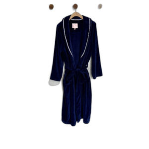 Victoria's Secret Womens Long Sleeve Bathrobe Size Large Blue Bath